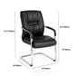 Mid Back Task Chair Black Leather Fixed Arm Office Chair with Steel Base Clearhalo 'furn' 'furn_office_chair' 'Furniture' 'Office Chairs' 'Office Furniture' 'office_chair' 1200x1200_6250ef8a-4b36-44bf-8177-eb8cecf6c147