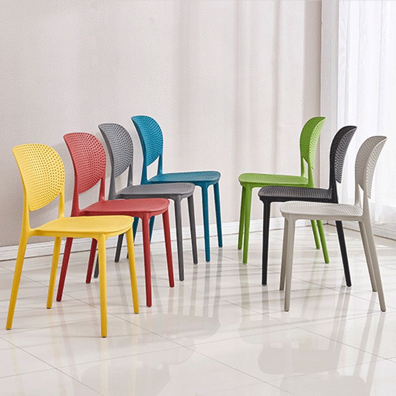 Plastic Modern Indoor-Outdoor Side Chair Home Open Back Dining Side Chair Clearhalo ' kitchen&dining_furn' 'Dining Chairs' 'Dining Tables & Seating' 'dining_chair' 'furn' 'furn_dining_chair' 'Furniture' 'furniture_dining_chair' 'Kitchen & Dining Furniture' 'kitchen' 1200x1200_625327df-4ff4-4378-a99a-3391a1506cf9