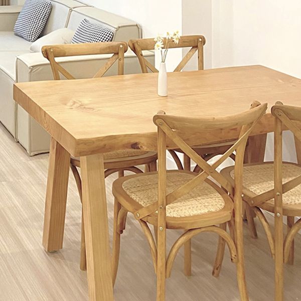 Rectangle Wooden Dining Table for Restaurant Modern Pine Table in Nature with 4 Legs Clearhalo ' dining_table' 'Dining Tables & Seating' 'Dining Tables' 'furn' 'furn_dining_table' 'Furniture' 'furniture_dining_table' 'Kitchen & Dining Furniture' 'kitchen&dining_furn' 'kitchen' 'kitchen_dining_table' 1200x1200_62533a4b-1b27-4f87-b13d-48f6230f7987