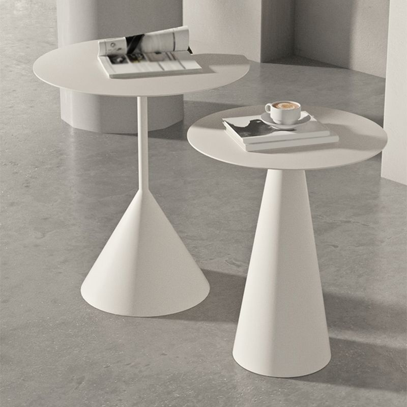 ミッドセンチュリーモダンペデスタルコーヒーテーブルメタルラウンドカクテルテーブル