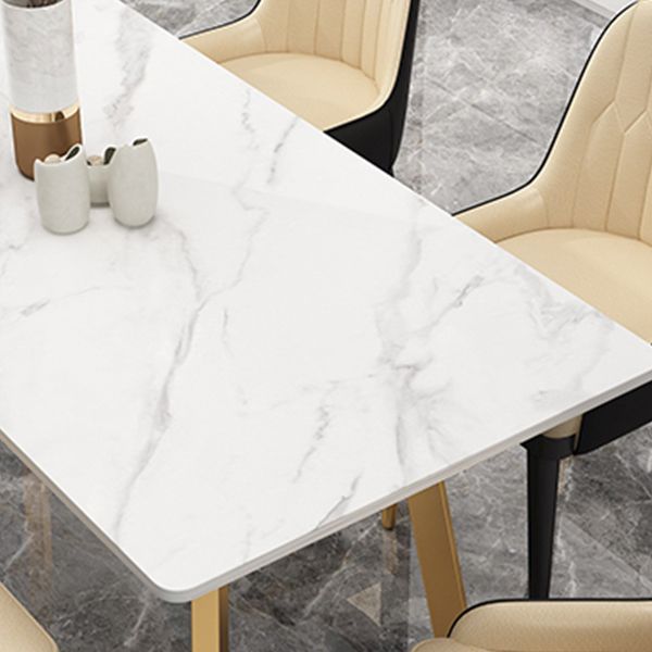 Glam Dining Table Set 1/2/7 Pcs Sintered Stone Dining Table and Upholstered Chairs Clearhalo 'Dining Room Sets' 'Dining Tables & Seating' 'dining_room_set' 'furn' 'furn_dining_room_set' 'Furniture' 'Kitchen & Dining Furniture' 1200x1200_6254a21f-2150-4832-bfeb-b2667509b573