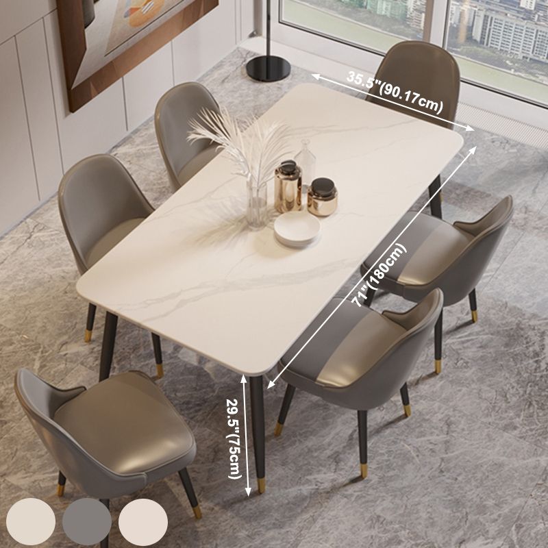 Rectangle Shape Dining Table Sintered Stone Table Modern Style with 4 Legs Clearhalo ' dining_table' 'Dining Tables & Seating' 'Dining Tables' 'furn' 'furn_dining_table' 'Furniture' 'furniture_dining_table' 'Kitchen & Dining Furniture' 'kitchen&dining_furn' 'kitchen' 'kitchen_dining_table' 1200x1200_625520f0-6fe3-48d6-9b82-ac324b2248af