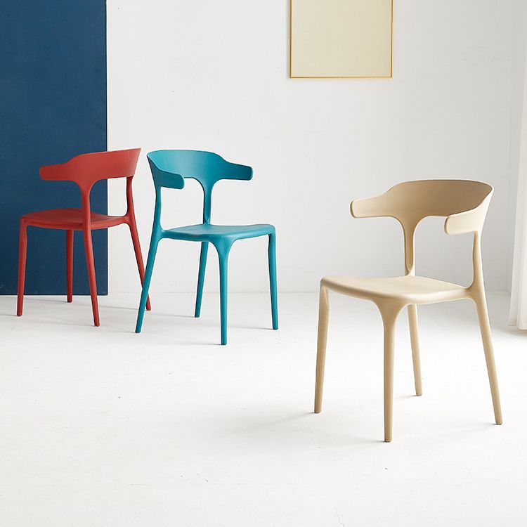 Plastic Modern Kitchen Side Chair 20'' Wide Matte Finish Arm Chair with 4 Legs Clearhalo ' kitchen&dining_furn' 'Dining Chairs' 'Dining Tables & Seating' 'dining_chair' 'Furniture' 'furniture_dining_chair' 'Kitchen & Dining Furniture' 'kitchen' 1200x1200_62564897-1450-4853-a37a-5c7e2a1bdd9c