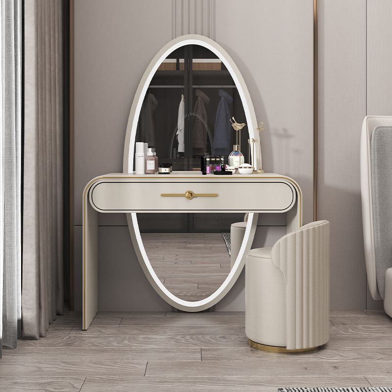 Magno de tocador de madera Juego de taburetes de tocador 1 cajón