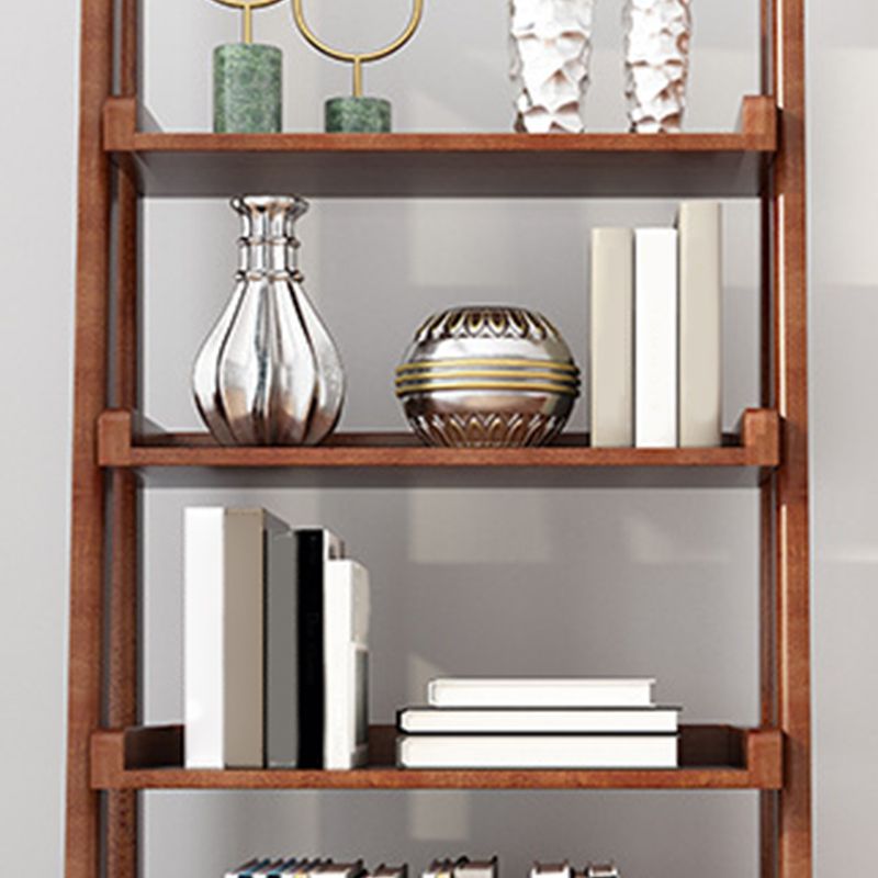 Modern Style Bookcase Rubber Wood Open Back Ladder Bookshelf for Home Office Clearhalo 'Bookcases' 'furn' 'furn_bookcases' 'Furniture' 'Office Furniture' 1200x1200_6257e3ca-8923-4a53-8887-3e39f8a1b44c