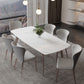 Glam Dining Table Sintered Stone Table with Metal Legs for Home Use Clearhalo 'Dining Tables & Seating' 'Dining Tables' 'dining_table' 'furn' 'furn_dining_table' 'Furniture' 'Kitchen & Dining Furniture' 1200x1200_625993db-4774-43c0-ac9e-10ba007dce56
