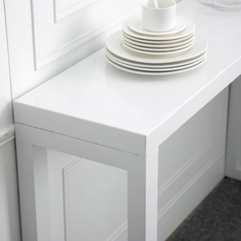 Table de console de bois massif rectangle table d'accent en bois de pin pour hall