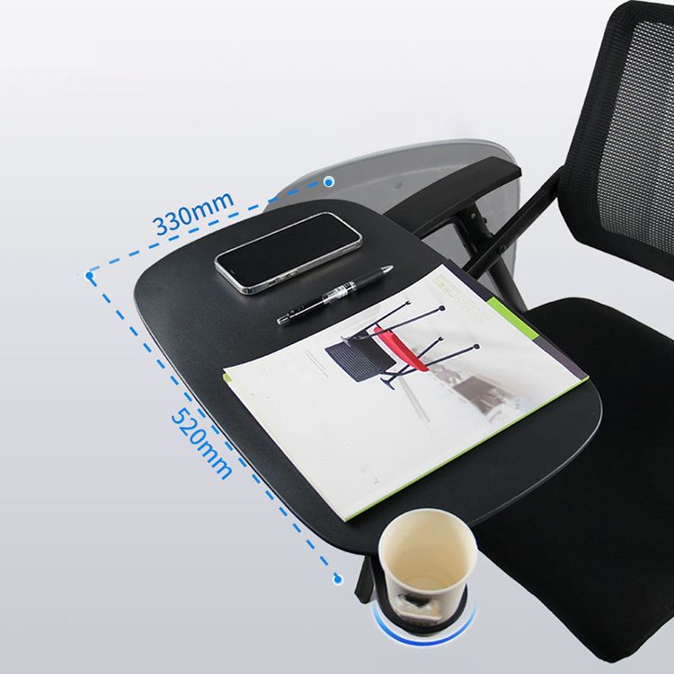 Mesh Mid Back Conference Chair Contemporary Ergonomic Fixed Arms Chairs