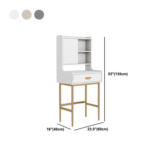 Luxuriöser Waschtisch -Set 1/2 Aufbewahrungsschubladen mit Spiegel und gepolstertem Hocker
