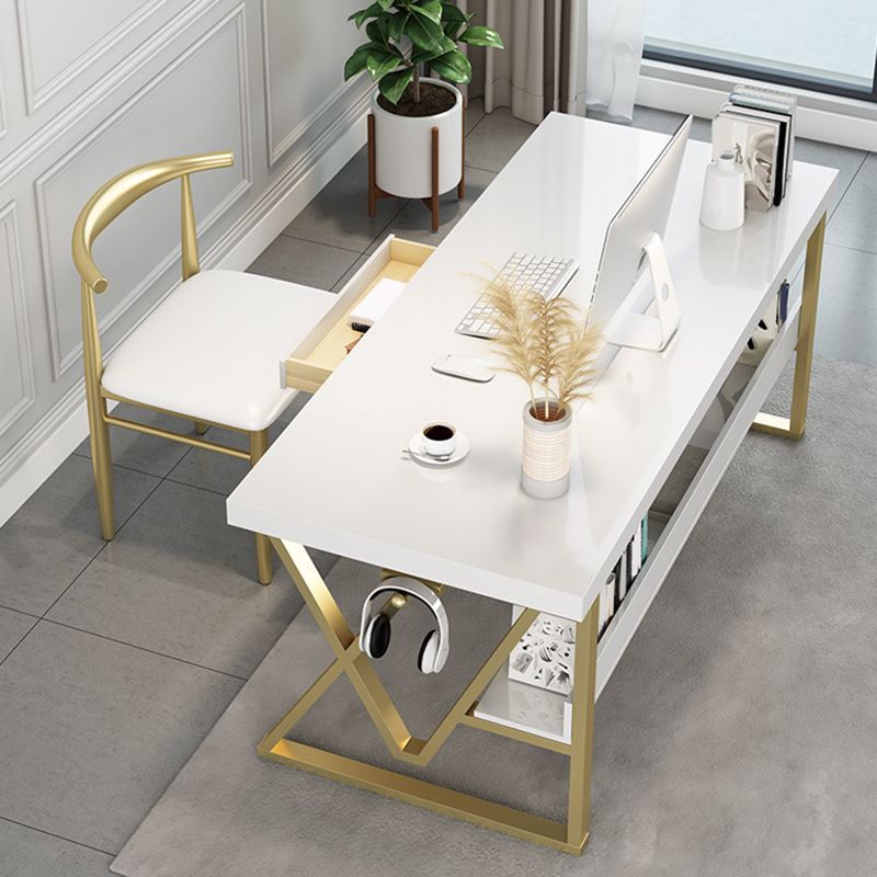 Massief hout rechthoekig schrijfbureau 1-plank 29.53 "Tall Office Desk