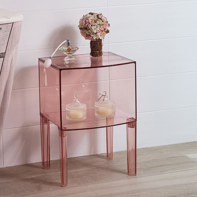 Modern Bed Cabinet Acrylic Open Storage Legs Included Bed Nightstand Clearhalo 'Bedroom Furniture' 'furn' 'furn_night_stand' 'Furniture' 'night_stand' 'Nightstands' 1200x1200_625ed026-4985-4803-a0c3-062389031588