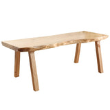 Solid Wood Dining Set 1/4/5/6 Pcs Modern Dinette Set with Natural Frame for Home