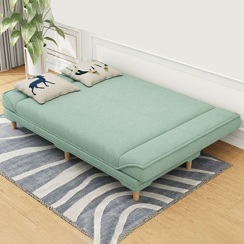 Sofá de durmiente convertible sin brazo de lino de 31.5 "H Contemporáneo