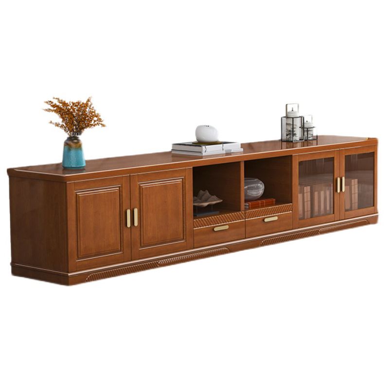 16" / 16.5" D TV Stand Solid Wood TV Console with Drawers and Doors for Living Room Clearhalo 'furn' 'furn_tv_stands_entertainment_centers' 'Furniture' 'Living Room Furniture' 'TV Stands & Entertainment Centers' 'TV Stands & Media Storage Furniture' 'tv_stands_entertainment_centers' 1200x1200_6261955e-0395-449a-929d-6db8cc2669e9