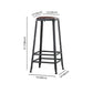 Industrial Brown Leather Bar Stools Square Stool with Metal Base Clearhalo 'Bar Furniture' 'Bar Stools' 'bar_stools' 'furniture_bar_stools' 'Kitchen & Dining Furniture' 'kitchen&dining_furn' 'kitchen' 'kitchen_furn' Furniture' 1200x1200_6261bb1c-a4c4-442f-b3ef-4f52b078583b