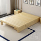 Scandinavian Solid Wood Bed Frame 11.81" Tall Bed with 2 Drawers