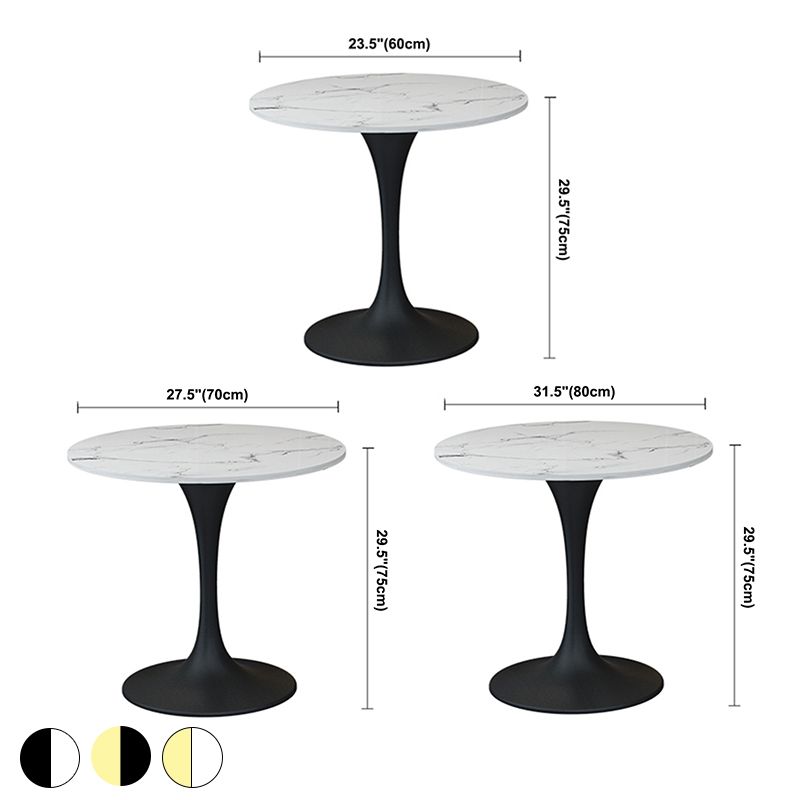 Contemporary Tulip Base Dinner Table Stone Dining Table Round for Home Clearhalo ' dining_table' 'Dining Tables & Seating' 'Dining Tables' 'furn' 'furn_dining_table' 'Furniture' 'furniture_dining_table' 'Kitchen & Dining Furniture' 'kitchen&dining_furn' 'kitchen' 'kitchen_dining_table' 1200x1200_6264dbe3-71b8-4bba-a84d-231ee43a27f4