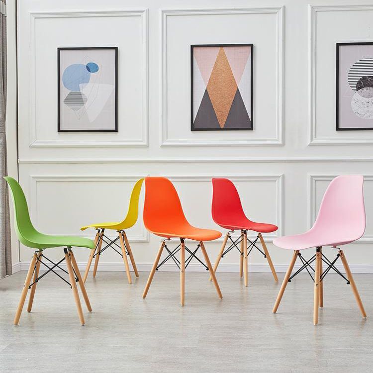 Contemporary Style Dining Room Chair Solid Back Single Dining Armless Chair with Wooden Legs Clearhalo ' kitchen&dining_furn' 'Dining Chairs' 'Dining Tables & Seating' 'dining_chair' 'Furniture' 'furniture_dining_chair' 'Kitchen & Dining Furniture' 'kitchen' 1200x1200_6265188b-5d3b-4706-aaa4-a3e2360ca887