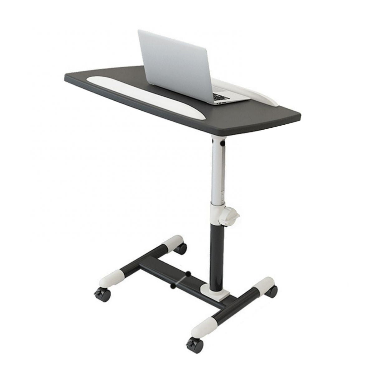 Scrivania in legno fabbricato curvo scrivania regolabile con ruote a tracota, 23,6 "l x 15,7" w