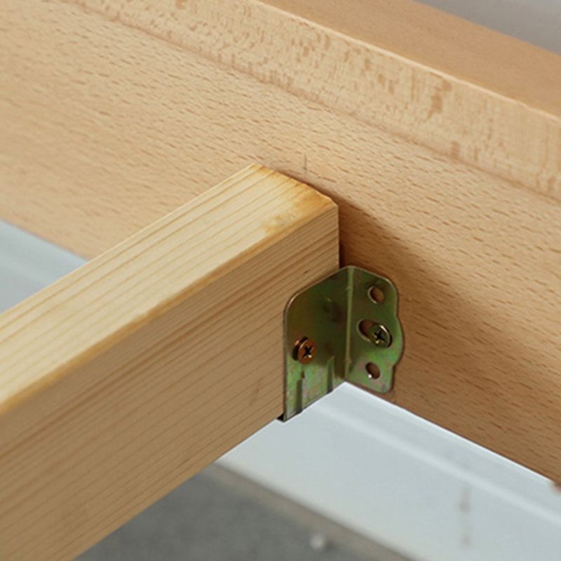 Fiame letto in legno massiccio con testiera di letto scandinavo con deposito