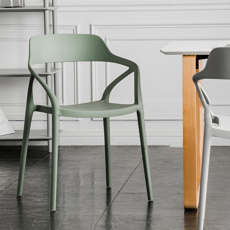 Contemporary Style Plastic Dining Chairs Dining Open Back Arm Side Chair for Kitchen Clearhalo ' kitchen&dining_furn' 'Dining Chairs' 'Dining Tables & Seating' 'dining_chair' 'furn' 'furn_dining_chair' 'Furniture' 'furniture_dining_chair' 'Kitchen & Dining Furniture' 'kitchen' 1200x1200_626763ce-7c2e-4ecb-8a72-2da8e7fe090f
