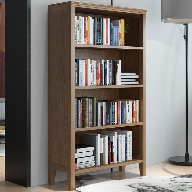 Standard Solid Wood Bookshelf Scandinavian Closed Back Bookcase
