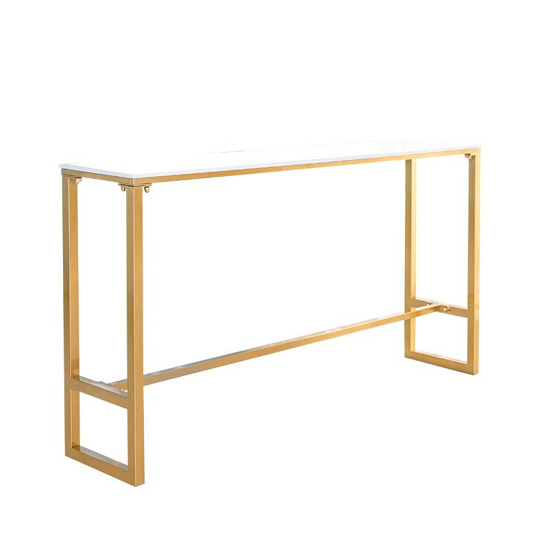 Glam-Rechteck-Pub-Set, 1/4/7-teiliger Stehtisch aus Kunstmarmor mit gepolsterten Hockern
