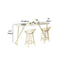 Glam Style Rectangle Bar Table Solid Wood Bar Table with Double Pedestal Clearhalo 'Bar Furniture' 'Bar Tables' 'bar_tables' 'furn' 'furn_bar_tables' 'Furniture' 'Kitchen & Dining Furniture' 1200x1200_6268f3d9-99a7-4d0e-869e-b0241c1c1e6d