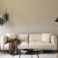 Tufted Modern Faux Leather Sofa Tuxedo Arm Cushions Sofa - 31.5" H