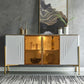 Sideboard in pietra da pranzo a buffet lucido glam con gambe