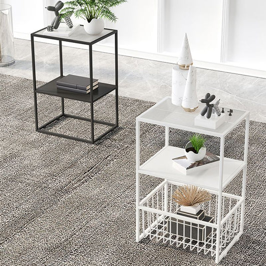 Gabinete de vidrio de la cama de la mesita inferior del estante inferior industrial para el dormitorio