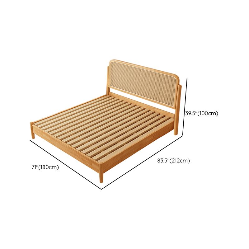 Letto rattan e pannello di gomma letto tropicale naturale rettangolare