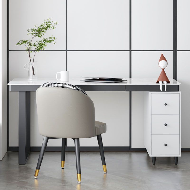 Home Bureau de bureau moderne Home White Writing Bureau avec tiroirs