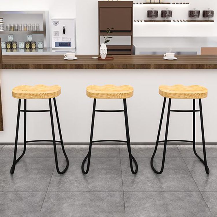 Contemporary Natural Solid Wood Barstool Footrest Restaurant Stool Clearhalo 'Bar Furniture' 'Bar Stools' 'bar_stools' 'furn' 'furn_bar_stools' 'Furniture' 'furniture_bar_stools' 'Kitchen & Dining Furniture' 1200x1200_626d7b74-dc32-46c6-aee4-86c529cfac7f