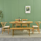 Contemporary Dining Table Oval Solid Wood Table with Metallic Four-leg Clearhalo ' dining_table' 'Dining Tables & Seating' 'Dining Tables' 'furn' 'furn_dining_table' 'Furniture' 'furniture_dining_table' 'Kitchen & Dining Furniture' 'kitchen&dining_furn' 'kitchen' 'kitchen_dining_table' 1200x1200_626e7135-90b7-4663-a7ec-c11ec4370e23