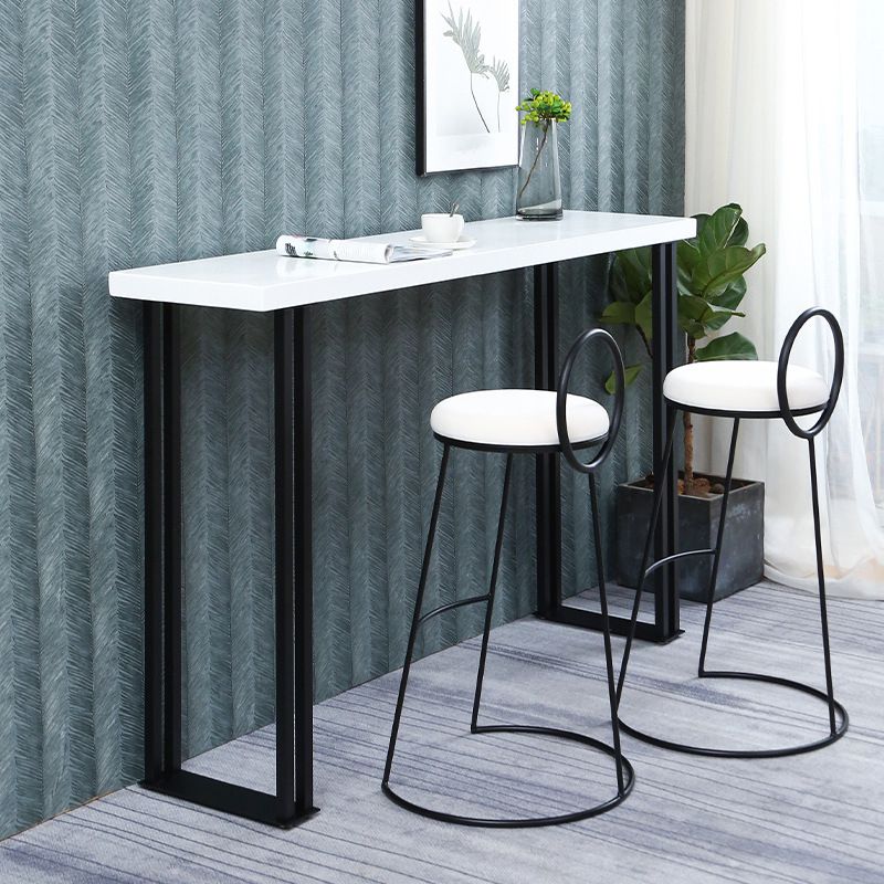 Modern 1/3 Pieces Bar Table Set Rectangle Wood Counter Table with High Stools for Cafe Clearhalo 'Bar Furniture' 'furn' 'furn_home_bar_bar_sets' 'Furniture' 'Home Bars & Bar Sets' 'home_bar_bar_sets' 'Kitchen & Dining Furniture' 1200x1200_62704a59-fdef-4dba-8661-2ea38ac6dffd