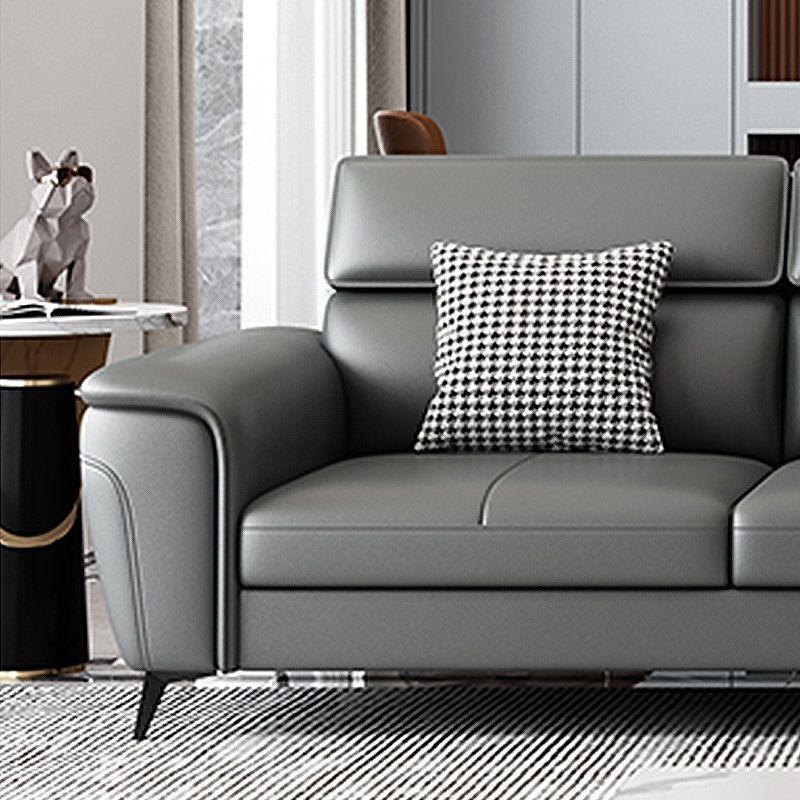 Gris authentique cuir haut dos cous