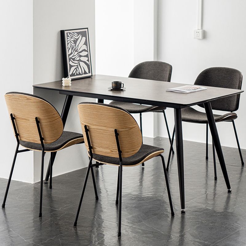 Minimalist Style Linen Fabric Dining Chair Open Back Dining Side Chair for Kitchen Clearhalo ' kitchen&dining_furn' 'Dining Chairs' 'Dining Tables & Seating' 'dining_chair' 'furn' 'furn_dining_chair' 'Furniture' 'furniture_dining_chair' 'Kitchen & Dining Furniture' 'kitchen' 1200x1200_6272cf89-a3c1-40b5-8c1f-146c49d3fba6