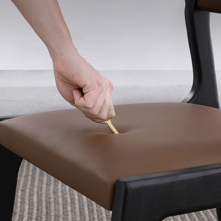 Contemporary Armless Dining Chairs Open Back Side Chair for Kitchen with Wooden Legs Clearhalo ' kitchen&dining_furn' 'Dining Chairs' 'Dining Tables & Seating' 'dining_chair' 'furn' 'furn_dining_chair' 'Furniture' 'furniture_dining_chair' 'Kitchen & Dining Furniture' 'kitchen' 1200x1200_62737cf5-4c14-45cb-8d40-61760c1274a1