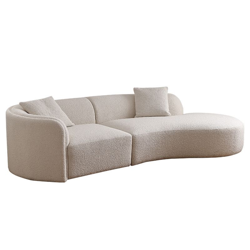 Fabric Scandinavian Curved Sectional 27.55" High Sectional Sofa Clearhalo 'furn' 'furn_sectionals' 'Furniture' 'Living Room Furniture' 'Sectionals' 1200x1200_62750eb5-5858-442f-adbc-0625702a5698