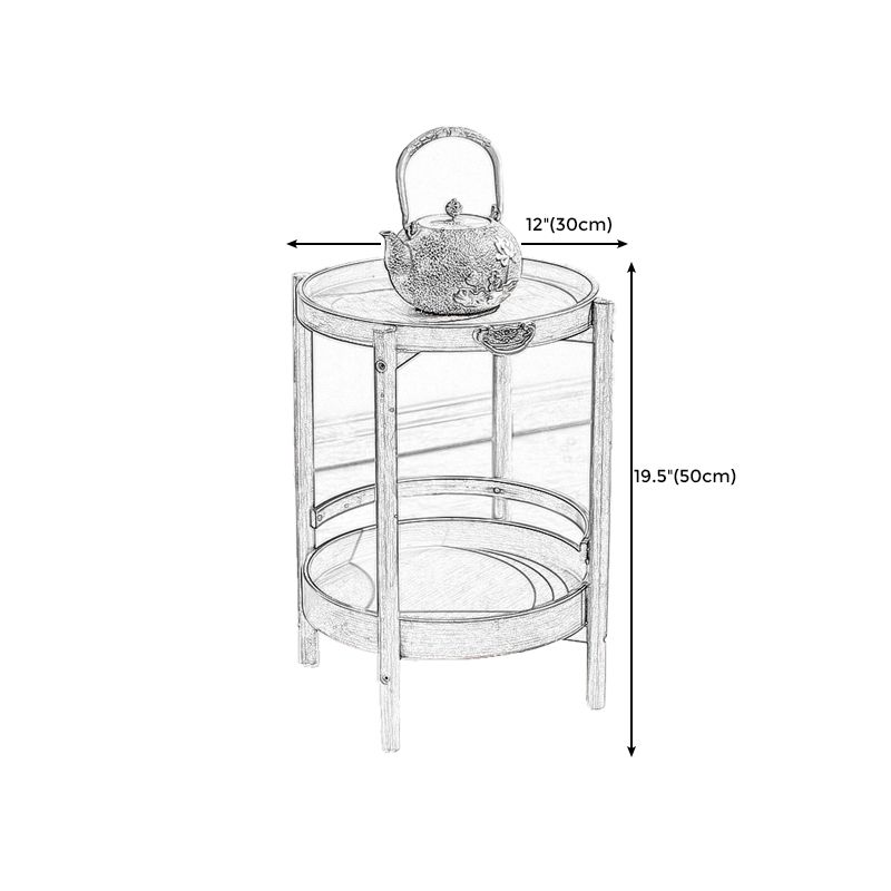Wood End Table Round/Rectangular Side End Table with Storage Clearhalo 'Coffee & Accent Tables' 'End & Side Tables' 'end_side_table' 'end_side_tables' 'furn' 'furn_end_side_tables' 'Furniture' 'furniture_end_side_table' 'Living Room Furniture' 1200x1200_6275759c-5ca4-48f1-8a60-7cdf3326315f