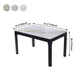 Rectangle Table Midcentury Style Dinner Room Furniture with Wooden Base Clearhalo ' dining_table' 'Dining Tables & Seating' 'Dining Tables' 'furn' 'furn_dining_table' 'Furniture' 'furniture_dining_table' 'Kitchen & Dining Furniture' 'kitchen&dining_furn' 'kitchen' 'kitchen_dining_table' 1200x1200_627672a9-f301-4f39-85bd-de0579f90c01