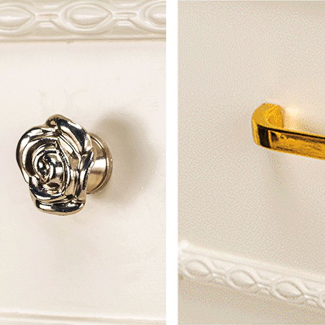 Mid-century Modern Solid Wood Chest in White Rectangle Cabinet with Drawers Clearhalo 'Cabinets & Chests' 'cabinets_chests' 'furn' 'furn_cabinets_chests' 'Furniture' 'Living Room Furniture' 1200x1200_6276e226-4c85-40c1-8c17-0b6774a8685a