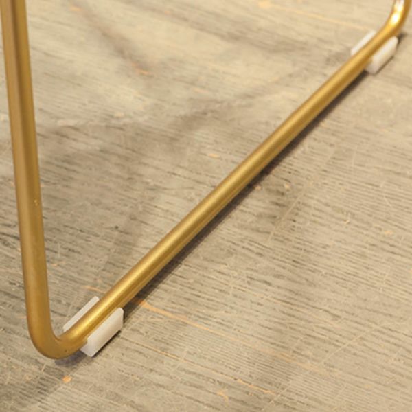 Modern Armless Counter Stool Iron Dining Room Bar Stool with Seat and Pedal