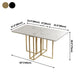 Contemporary Faux Marble Dining Table Sled Base Rectangle Table for Home Clearhalo ' dining_table' 'Dining Tables & Seating' 'Dining Tables' 'furn' 'furn_dining_table' 'Furniture' 'furniture_dining_table' 'Kitchen & Dining Furniture' 'kitchen&dining_furn' 'kitchen' 'kitchen_dining_table' 1200x1200_62786c65-c9c2-4330-935c-d55e5ad0a014