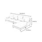126.0"L √ó 66.9"W √ó 35.8"H Faux Leather Recessed Arm Sectional Slipcovered Sofa and Chaise Clearhalo 'furn' 'furn_sectionals' 'Furniture' 'furniture_sectionals' 'Living Room Furniture' 'Sectionals' 1200x1200_6278f576-fead-468b-93e5-3c8d9985dc0f