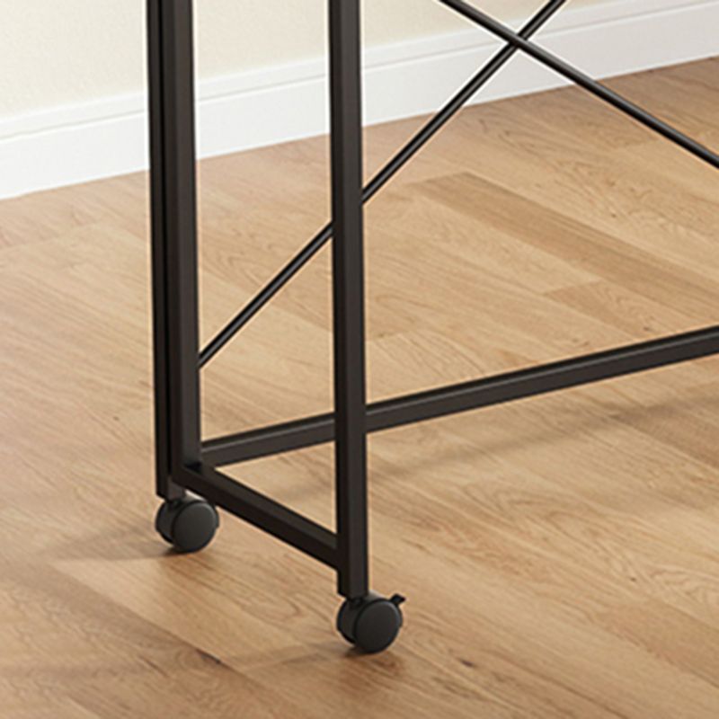 Home pliant contemporain bureau d'écriture 29,5 "H bureau de bureau rectangulaire avec roues