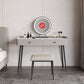 Set di sgabelli moderni per trucco per vanità in pietra bianca - 31,5 "/39.37" /47.24 "w