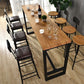 Brown Modern Style Solid Wood and Iron Table Dining Room Bar Table Clearhalo 'Bar Furniture' 'Bar Tables' 'bar_tables' 'furn' 'furn_bar_tables' 'Furniture' 'furniture_bar_tables' 'Kitchen & Dining Furniture' 1200x1200_627a0e07-9da2-4708-a115-91f1ae610815