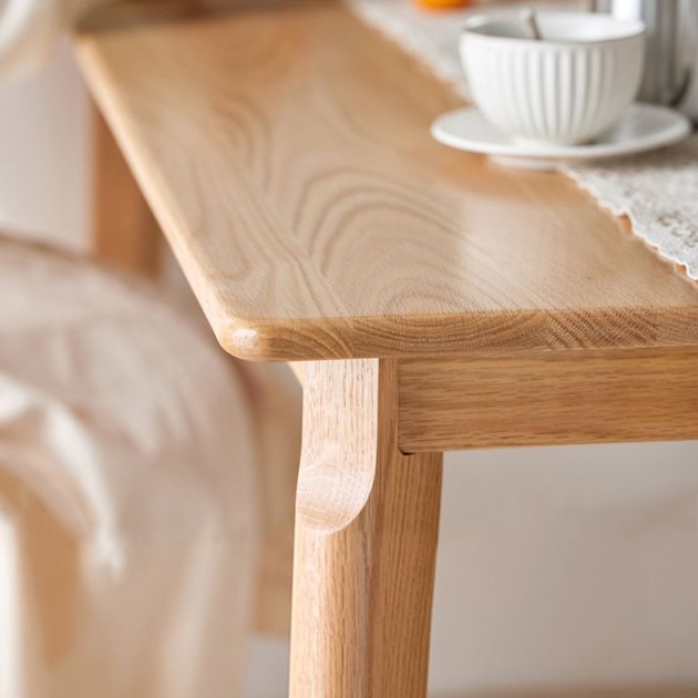 Contemporary Style Solid Wood Dining Table 4 Legs Wood Base Rectangle Table for Home Clearhalo ' dining_table' 'Dining Tables & Seating' 'Dining Tables' 'furn' 'furn_dining_table' 'Furniture' 'furniture_dining_table' 'Kitchen & Dining Furniture' 'kitchen&dining_furn' 'kitchen' 'kitchen_dining_table' 1200x1200_627a2ece-8ae5-4cb0-bf39-7156407a3fcf
